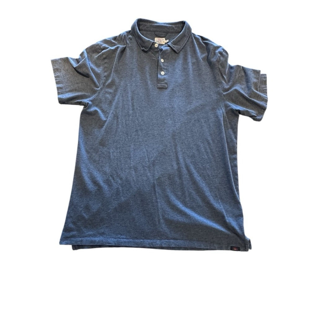 Faherty Movement Polo Men's Large Blue Cotton‎ Modal Casual Comfort Short Sleeve